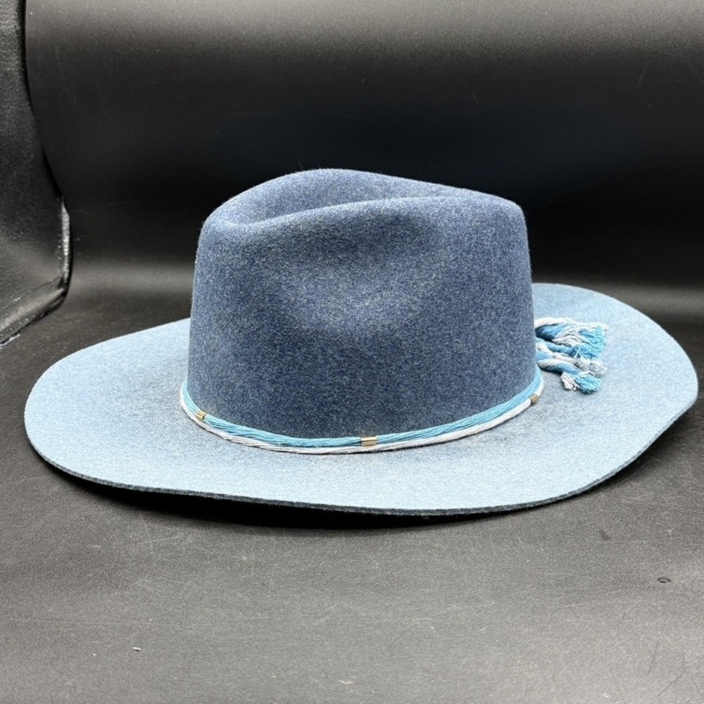 Goorin Bros Hat Cowboy Wide‎ Brim Wool Mens Large Blue Western Boho Festival